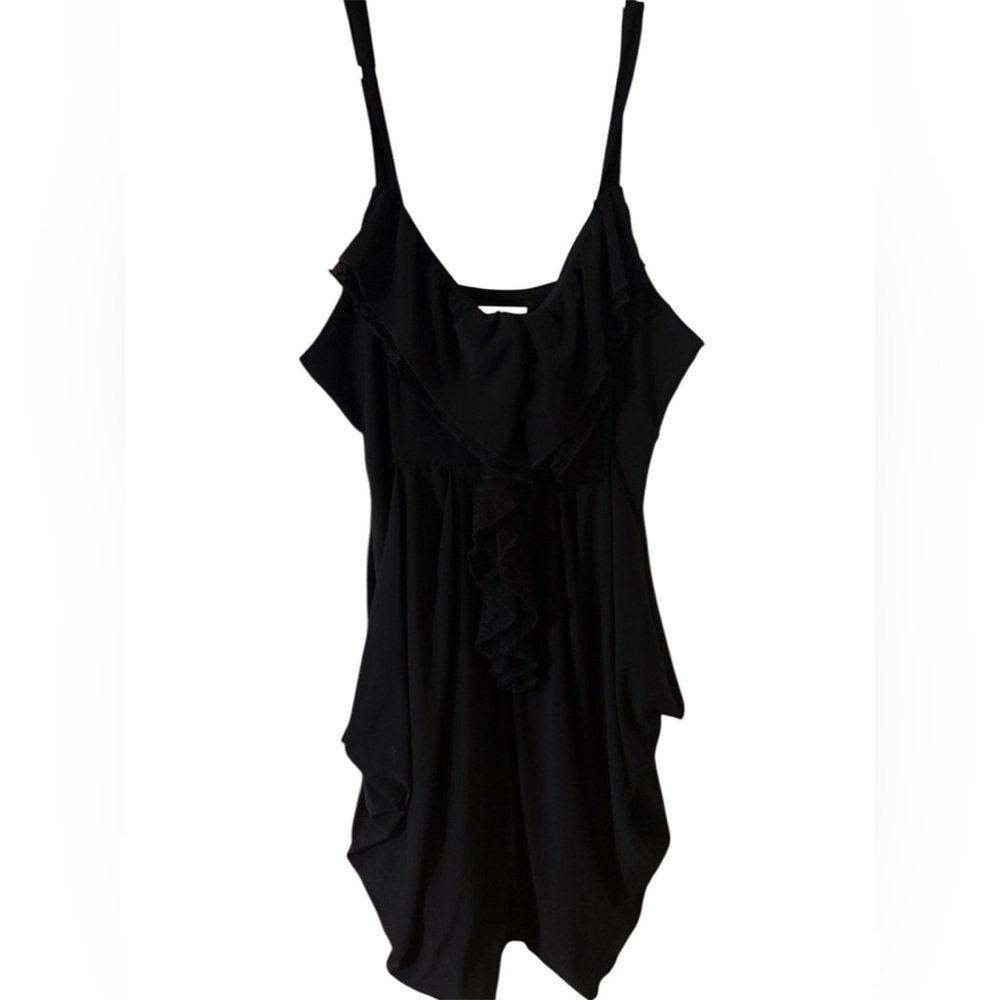 Elegant Maurice’s Black Ruffle Women's Dress with pockets! 2X NWOT!